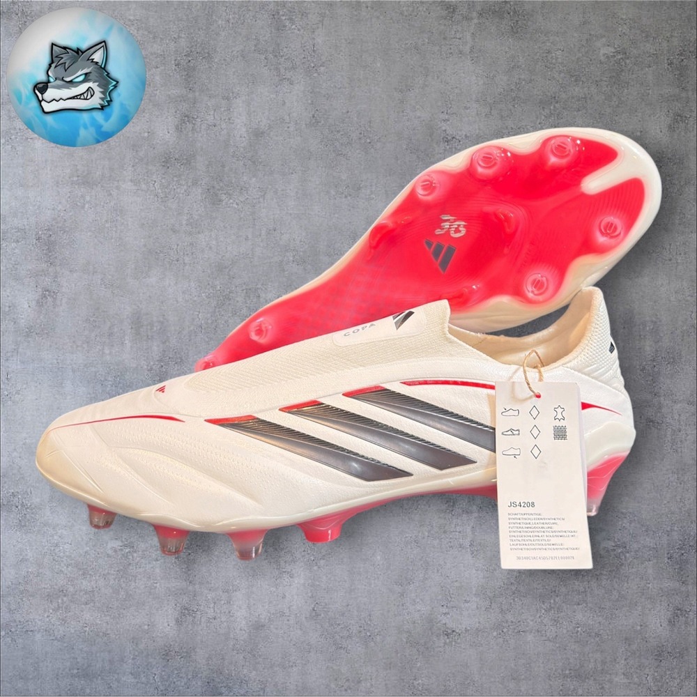 Adidas Copa Pure IV Elite Laceless FG Zero White Cleats Mens Size 12.5 JS4208